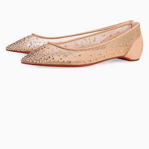 Brand New Louboutin Follies Strass Flat Rete